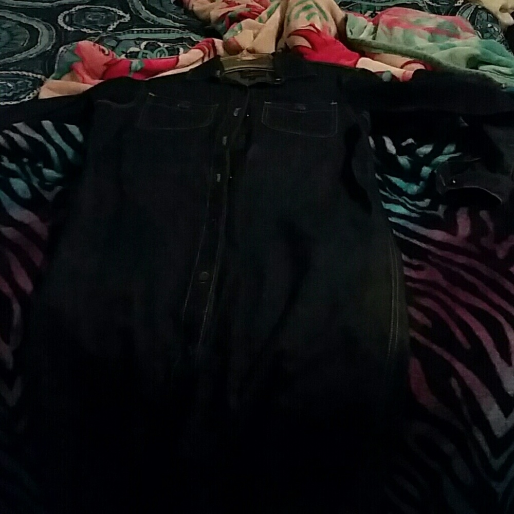 Brand new small Calvin Klein button up Jean dress